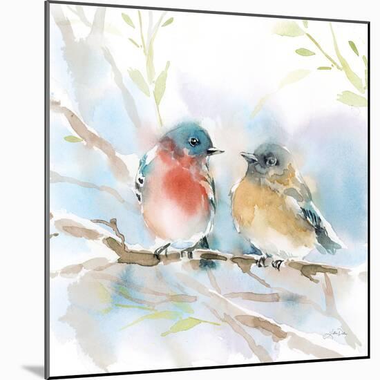 Bluebird Pair in Spring-Katrina Pete-Mounted Art Print