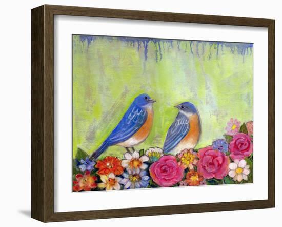 Bluebird Pair-null-Framed Art Print