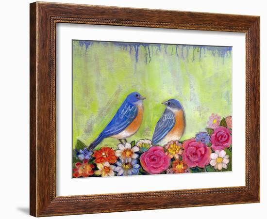 Bluebird Pair-null-Framed Art Print