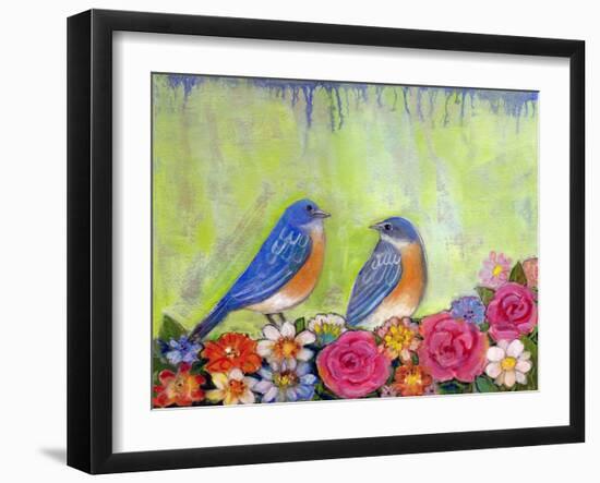 Bluebird Pair-null-Framed Art Print