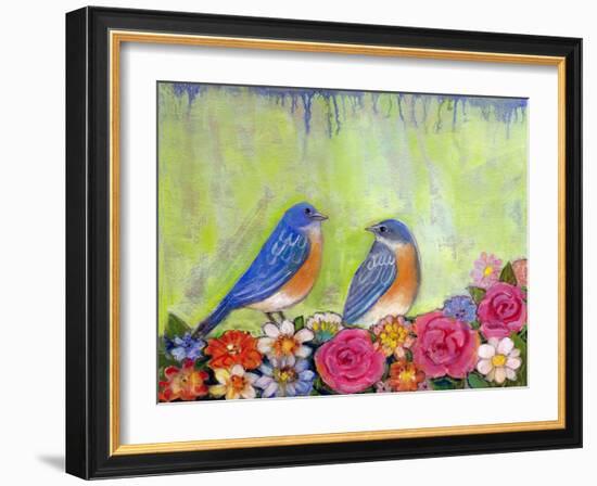 Bluebird Pair-null-Framed Art Print