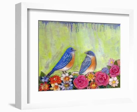 Bluebird Pair-null-Framed Art Print