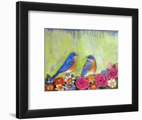 Bluebird Pair-null-Framed Art Print