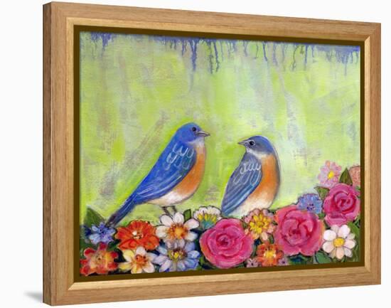 Bluebird Pair-null-Framed Stretched Canvas