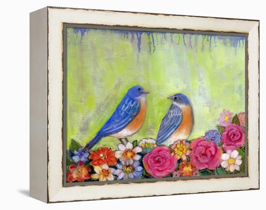 Bluebird Pair-null-Framed Stretched Canvas