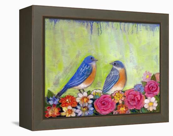 Bluebird Pair-null-Framed Stretched Canvas