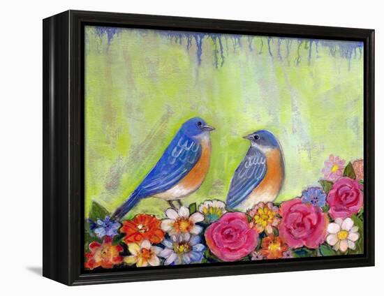 Bluebird Pair-null-Framed Stretched Canvas