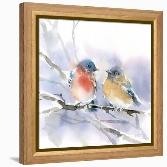 Bluebird Pair-Katrina Pete-Framed Stretched Canvas