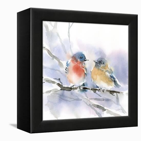 Bluebird Pair-Katrina Pete-Framed Stretched Canvas