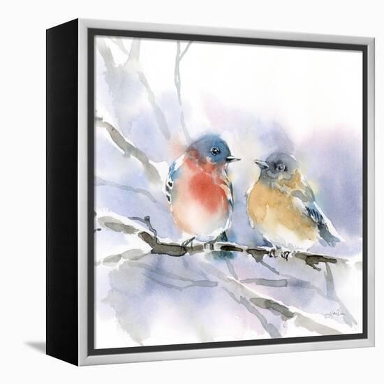 Bluebird Pair-Katrina Pete-Framed Stretched Canvas