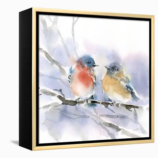 Bluebird Pair-Katrina Pete-Framed Stretched Canvas