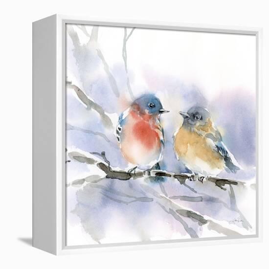 Bluebird Pair-Katrina Pete-Framed Stretched Canvas