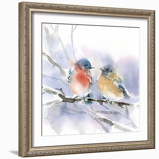 Bluebird Pair-Katrina Pete-Framed Art Print