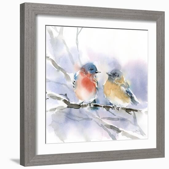 Bluebird Pair-Katrina Pete-Framed Art Print