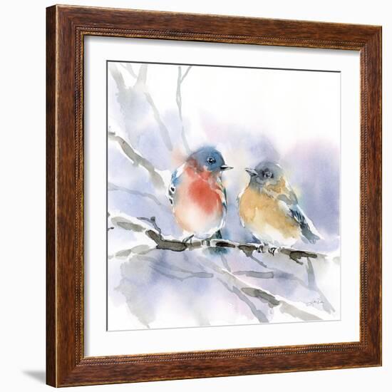 Bluebird Pair-Katrina Pete-Framed Art Print