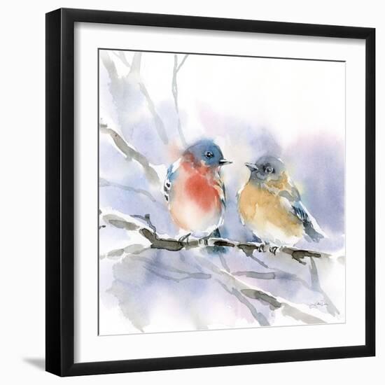 Bluebird Pair-Katrina Pete-Framed Art Print