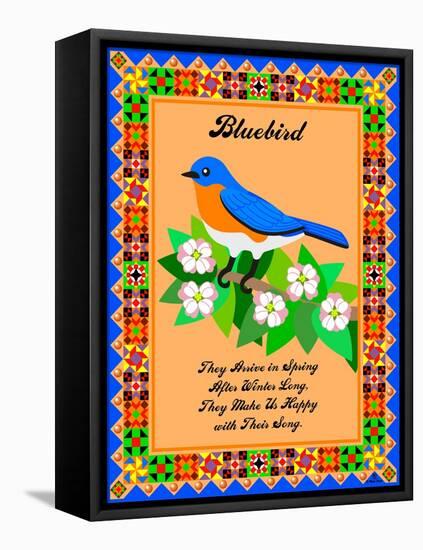 Bluebird Quilt-Mark Frost-Framed Premier Image Canvas