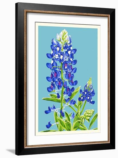 Bluebonnet-Lantern Press-Framed Art Print