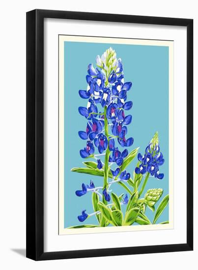 Bluebonnet-Lantern Press-Framed Art Print