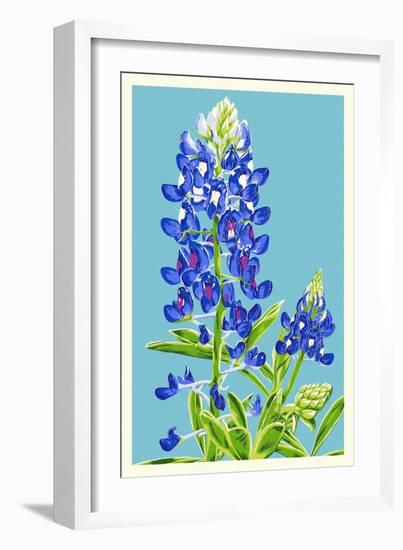 Bluebonnet-Lantern Press-Framed Art Print