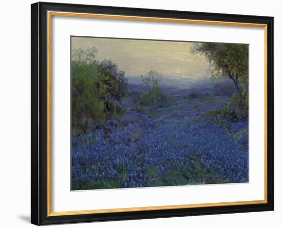 Bluebonnets in Spring-Julian Onderdonk-Framed Premium Giclee Print