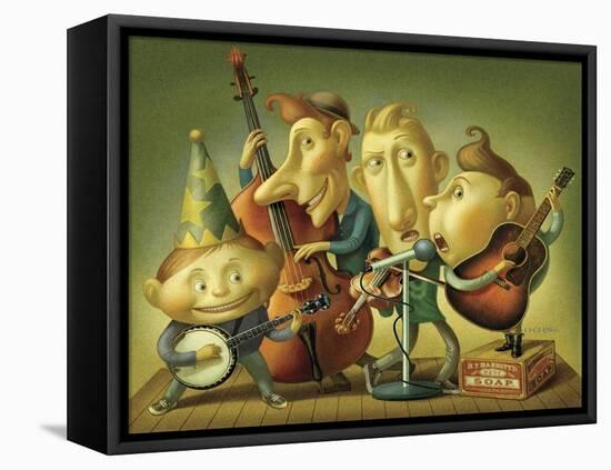 Bluegrass Boy Band-Dan Craig-Framed Premier Image Canvas