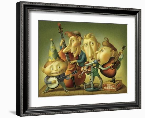 Bluegrass Boy Band-Dan Craig-Framed Giclee Print