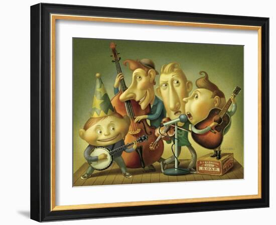 Bluegrass Boy Band-Dan Craig-Framed Giclee Print