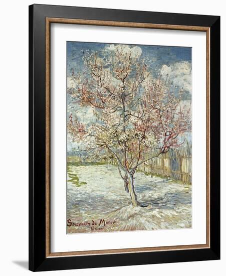 Bluehende Pfirsichbaeume (Souvenir De Mauve), 1888-Vincent van Gogh-Framed Giclee Print