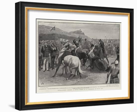 Bluejackets Ashore, a Novel Event in a Gymkhana at Suda Bay-John Charlton-Framed Giclee Print