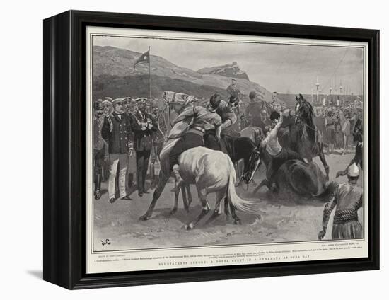 Bluejackets Ashore, a Novel Event in a Gymkhana at Suda Bay-John Charlton-Framed Premier Image Canvas