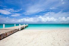 Beautiful Beach at Caribbean Providenciales Island in Turks and Caicos-BlueOrange Studio-Photographic Print