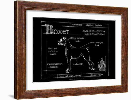 Blueprint Boxer-Ethan Harper-Framed Art Print