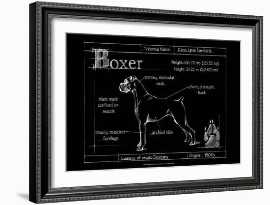 Blueprint Boxer-Ethan Harper-Framed Art Print