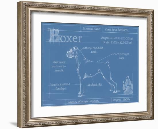 Blueprint Boxer-Ethan Harper-Framed Art Print