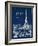 Blueprint Eiffel Tower-Sue Schlabach-Framed Art Print