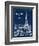 Blueprint Eiffel Tower-Sue Schlabach-Framed Art Print