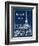 Blueprint Eiffel Tower-Sue Schlabach-Framed Art Print