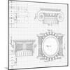 Blueprint - Hand Draw Sketch Ionic Architectural Order Based "The Five Orders of Architecture"--Vladimir--Mounted Art Print