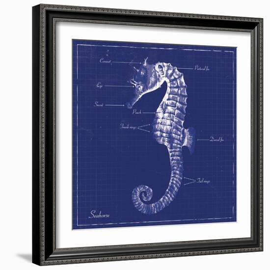 Blueprint Seahorse-Piper Ballantyne-Framed Art Print