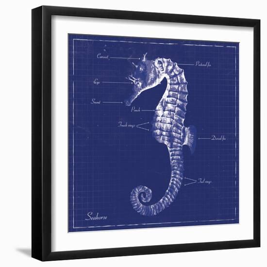 Blueprint Seahorse-Piper Ballantyne-Framed Premium Giclee Print