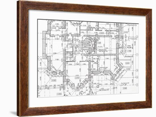 Blueprint-haveseen-Framed Art Print