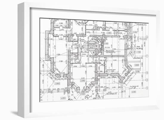 Blueprint-haveseen-Framed Art Print