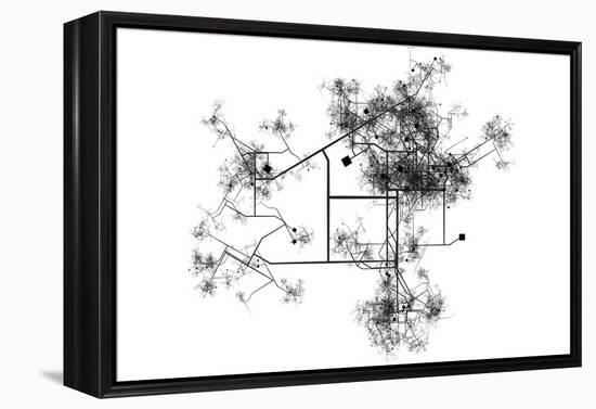 Blueprints-kentoh-Framed Stretched Canvas