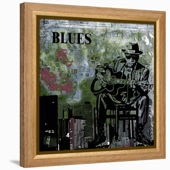 Blues II-Jean-François Dupuis-Framed Stretched Canvas