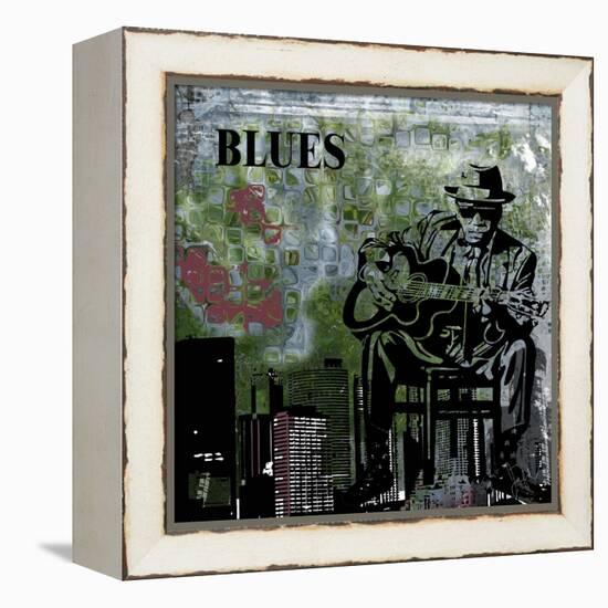 Blues II-Jean-François Dupuis-Framed Stretched Canvas