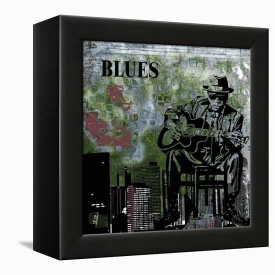 Blues II-Jean-François Dupuis-Framed Stretched Canvas