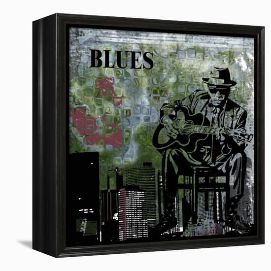 Blues II-Jean-François Dupuis-Framed Stretched Canvas