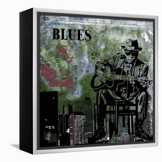 Blues II-Jean-François Dupuis-Framed Stretched Canvas