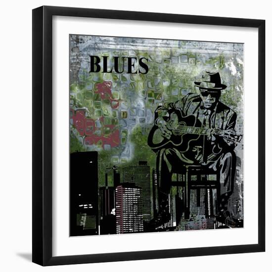 Blues II-Jean-François Dupuis-Framed Art Print